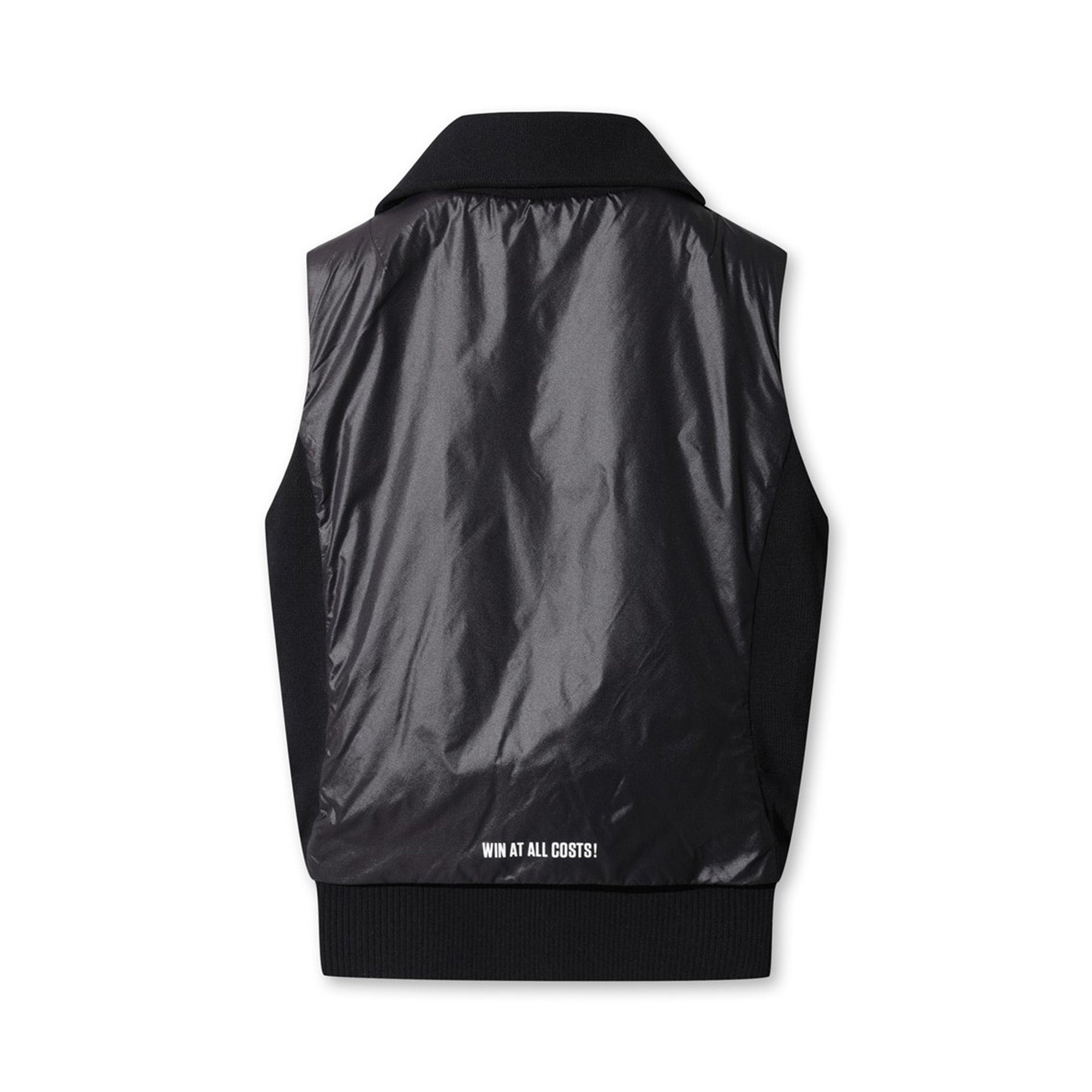 WOMEN ニットハイブリッドパデッドベスト ブラック