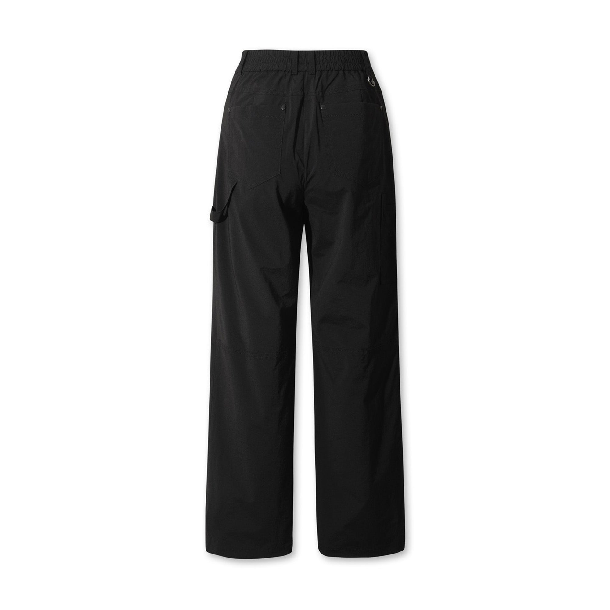 WOMEN ワイドベーシックロングパンツ ブラック
