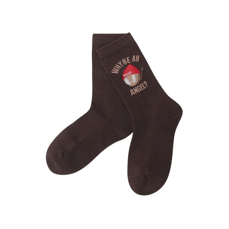 WOMEN BEANIE WAACKYソックス ブラウン