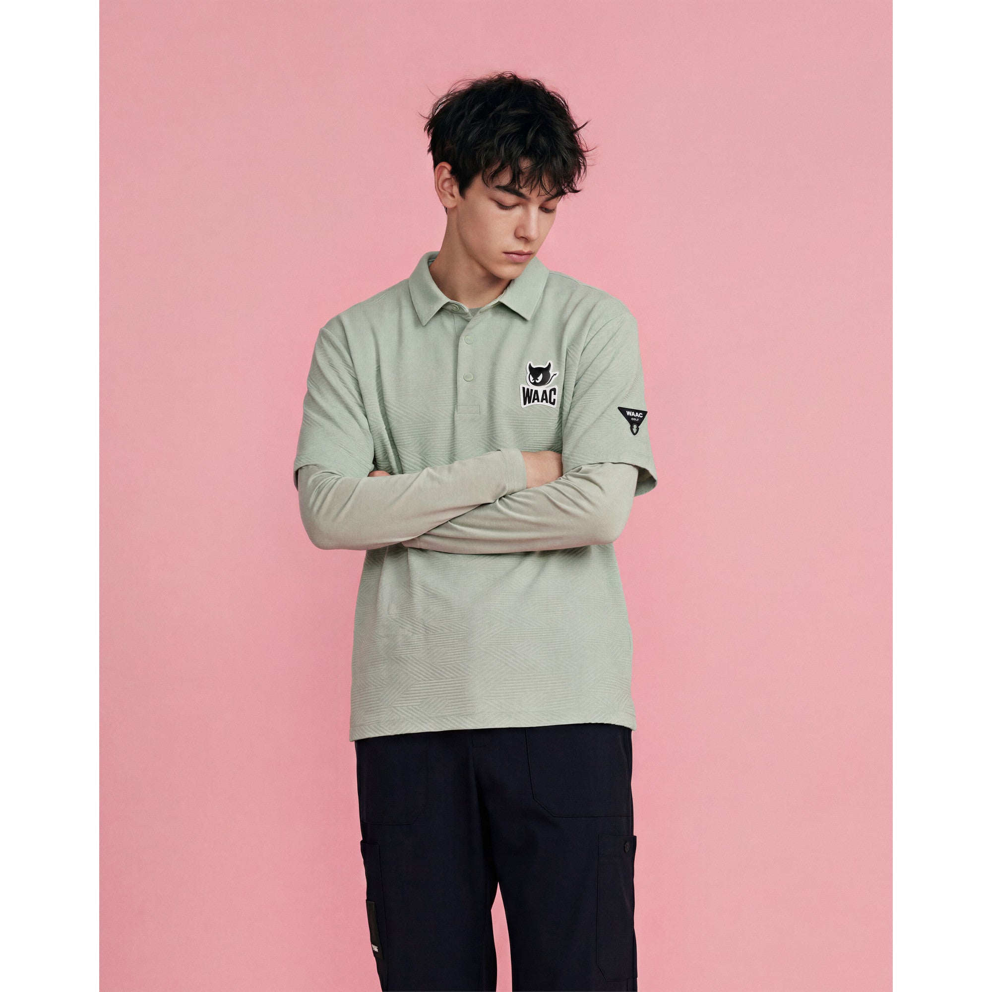 MEN  サンシールド ハイブリットポロシャツ カーキ