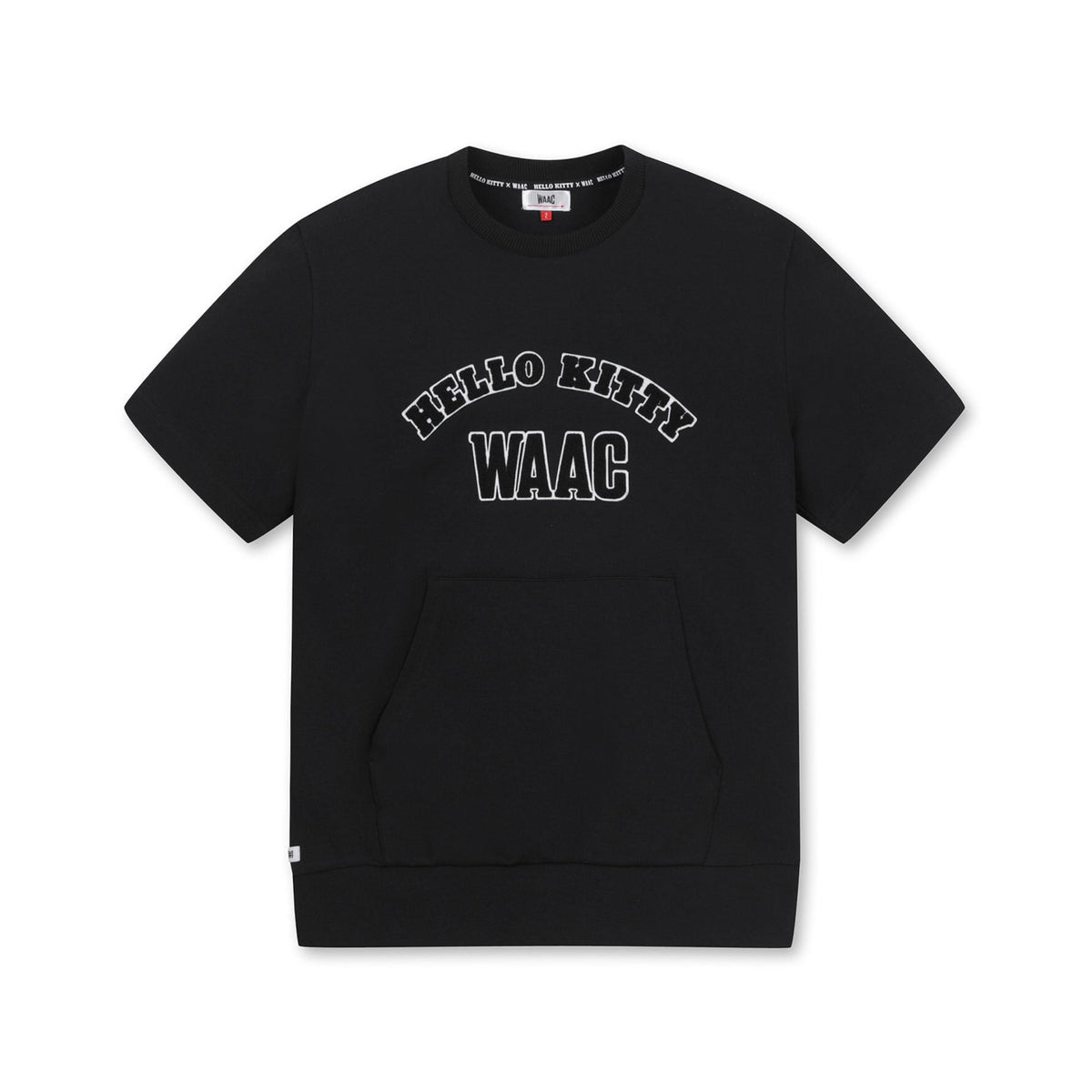HELLO KITTY × WAAC】UNISEX ハローキティコラボ ロゴTシャツ ブラック 