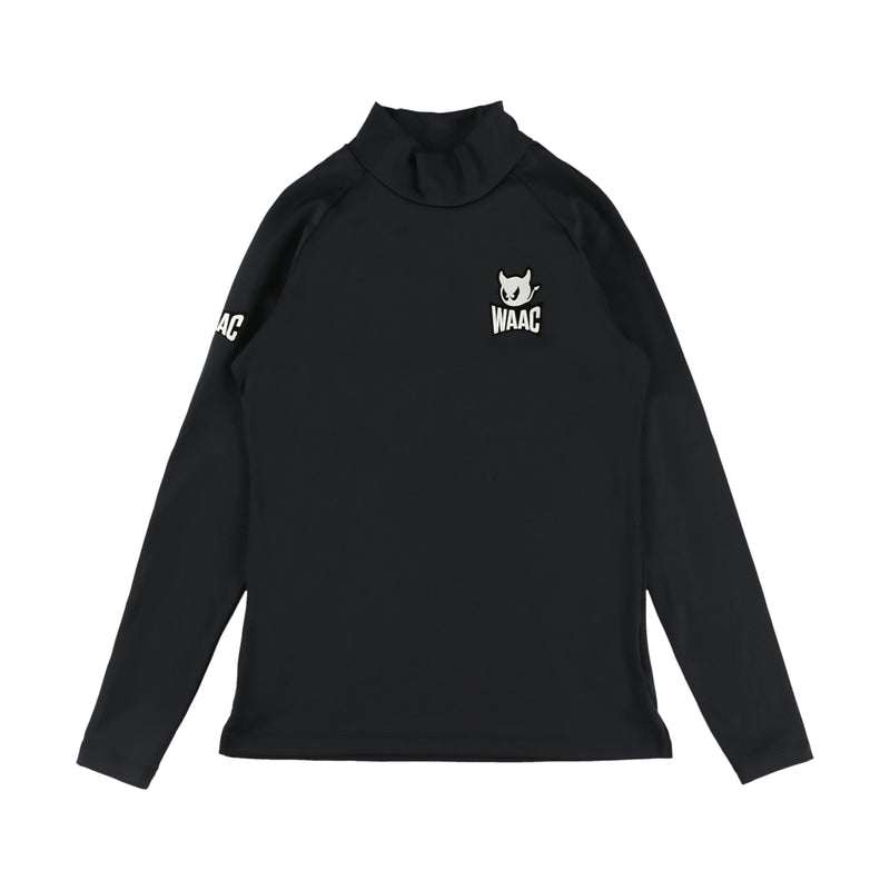 WOMEN Basic裏起毛ベア天竺 長袖モックネック ブラック