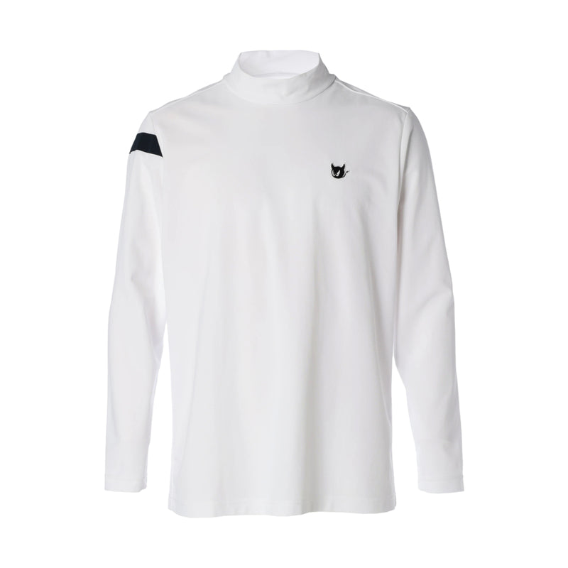 MEN ハイゲージカノコ 長袖モックネック ホワイト