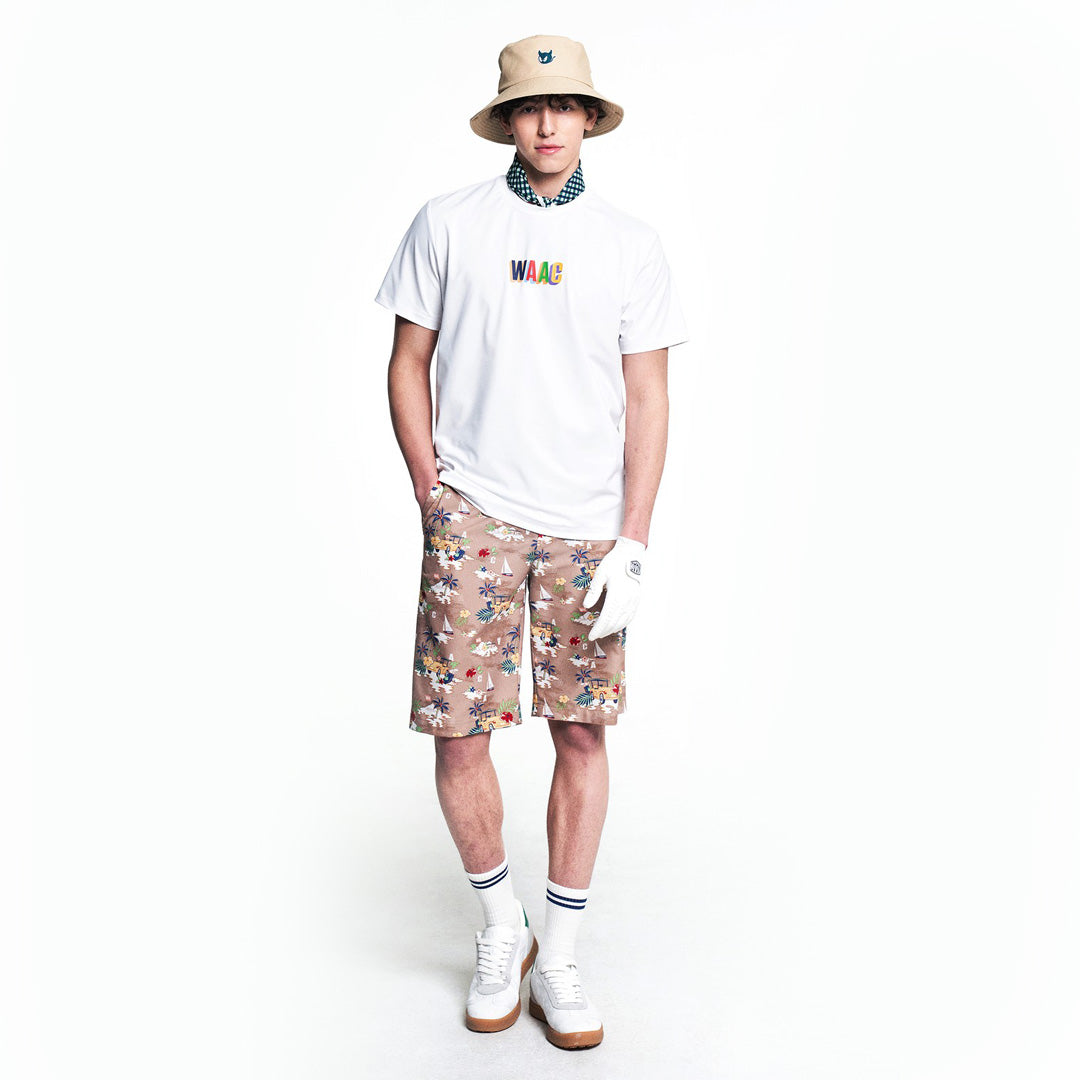 【25SS 新作】MEN リゾートパターンショーツ ベージュ