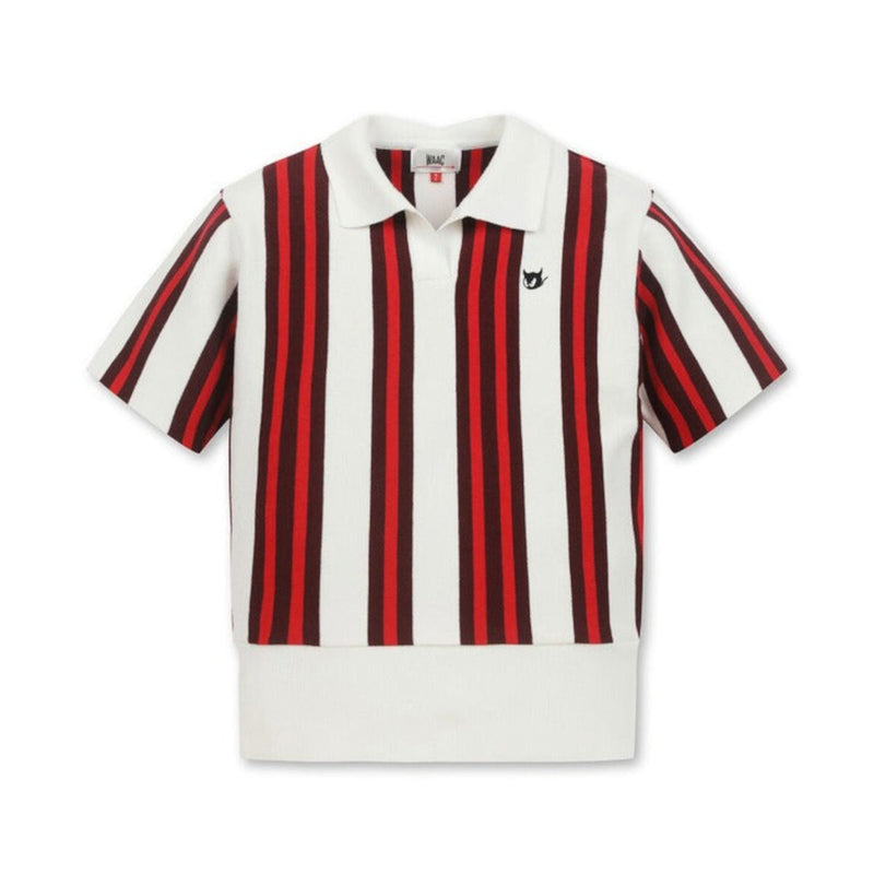 WOMEN カラーブロックバリアント 半袖セーター ホワイト