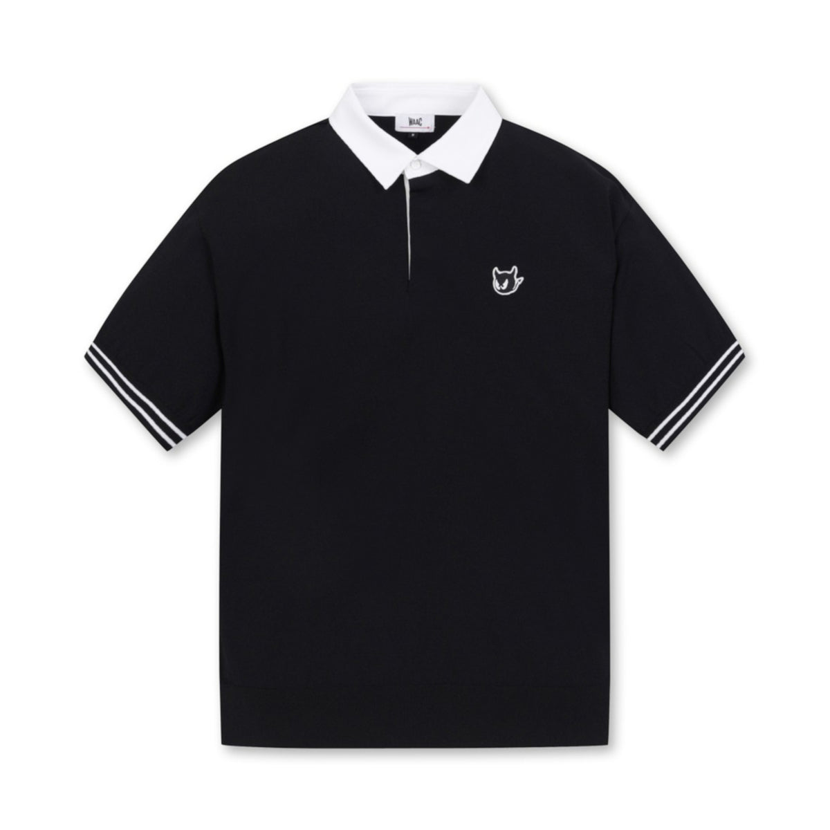 24SS】MENS サマーニットポロ ブラック/072342710