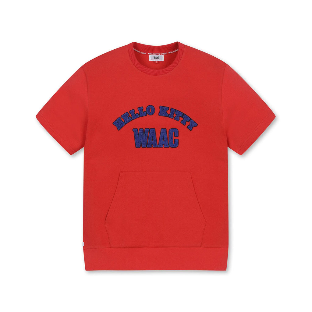 HELLO KITTY × WAAC】UNISEX ハローキティコラボ ロゴTシャツ レッド 