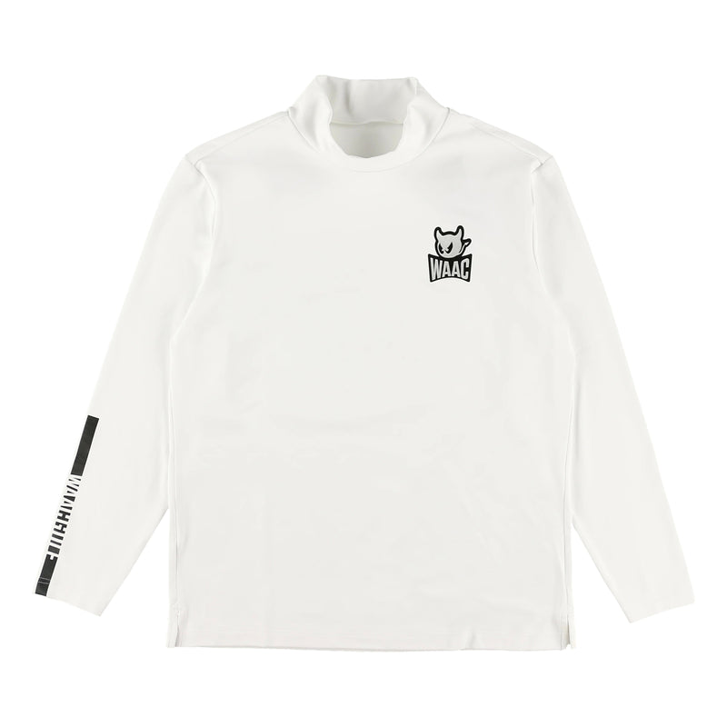 MEN Basic裏起毛ベア天竺 長袖モックネック ホワイト