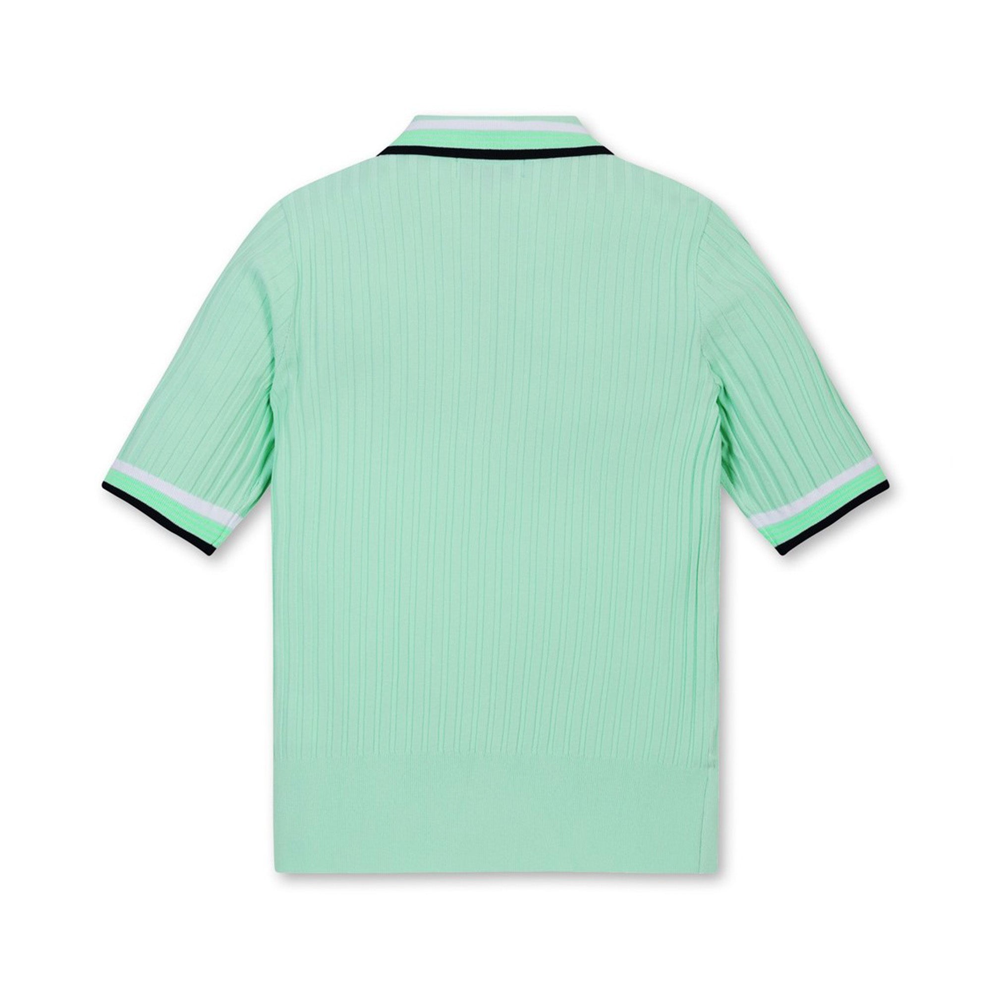 【25SS 新作｜一部店舗限定】WOMEN カラーブロックサマーニットポロ ミントグリーン