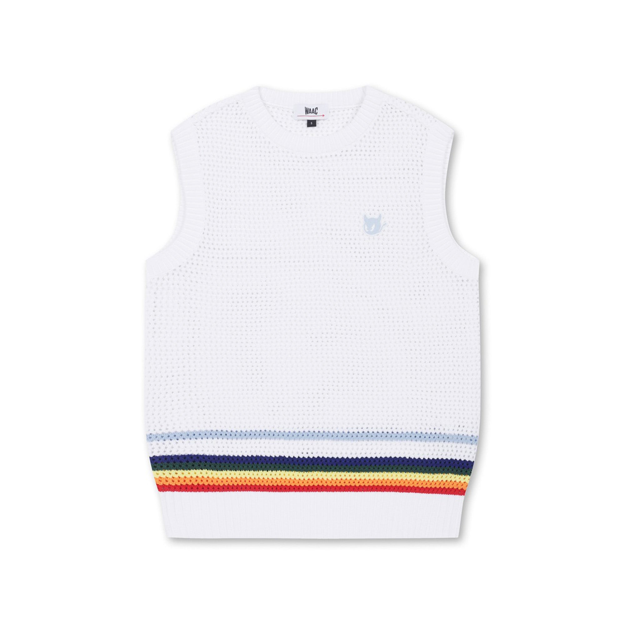 【25SS 新作｜一部店舗限定】WOMEN メッシュクルーネックニットベスト ホワイト
