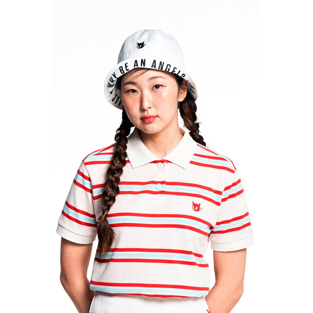 【25SS 新作】WOMEN スローガンバケットハット ホワイト