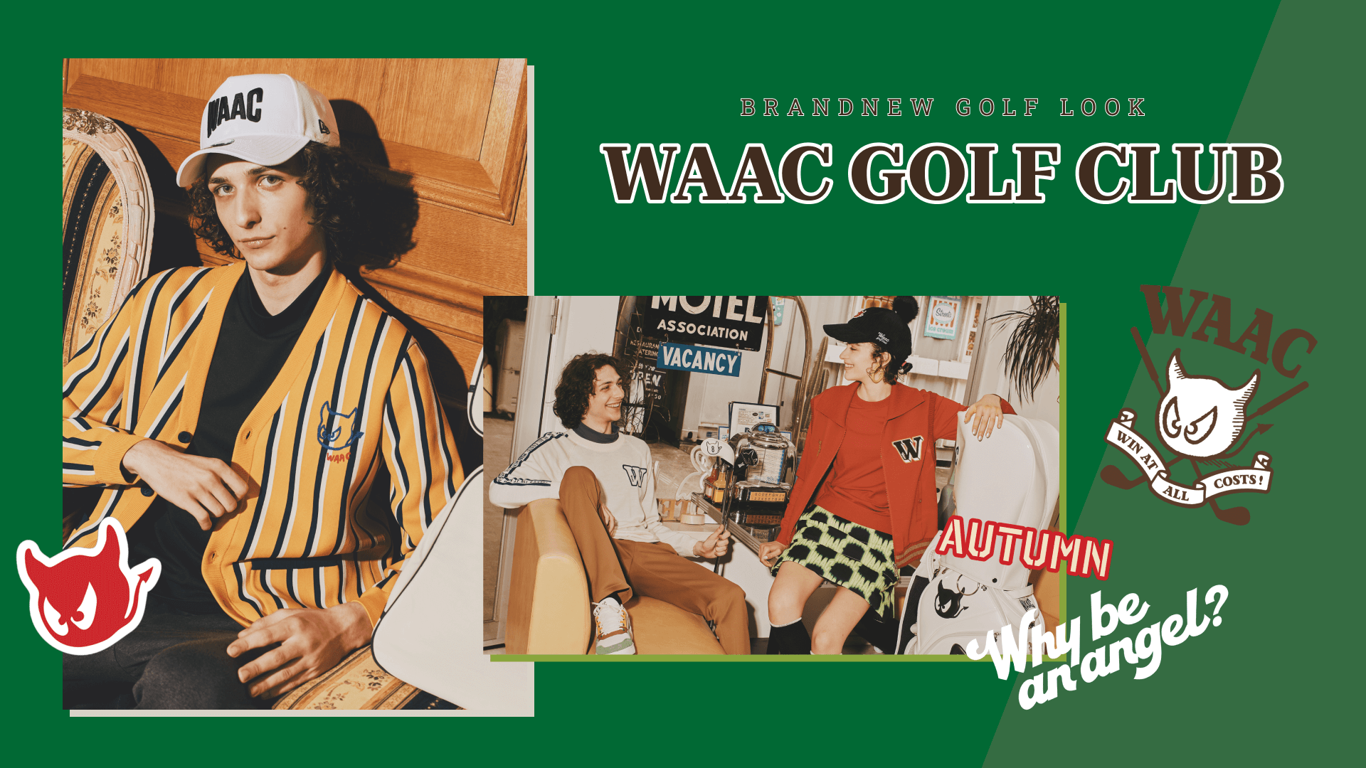 WAAC キティコラボ プリーツスカート ゴルフウェア-