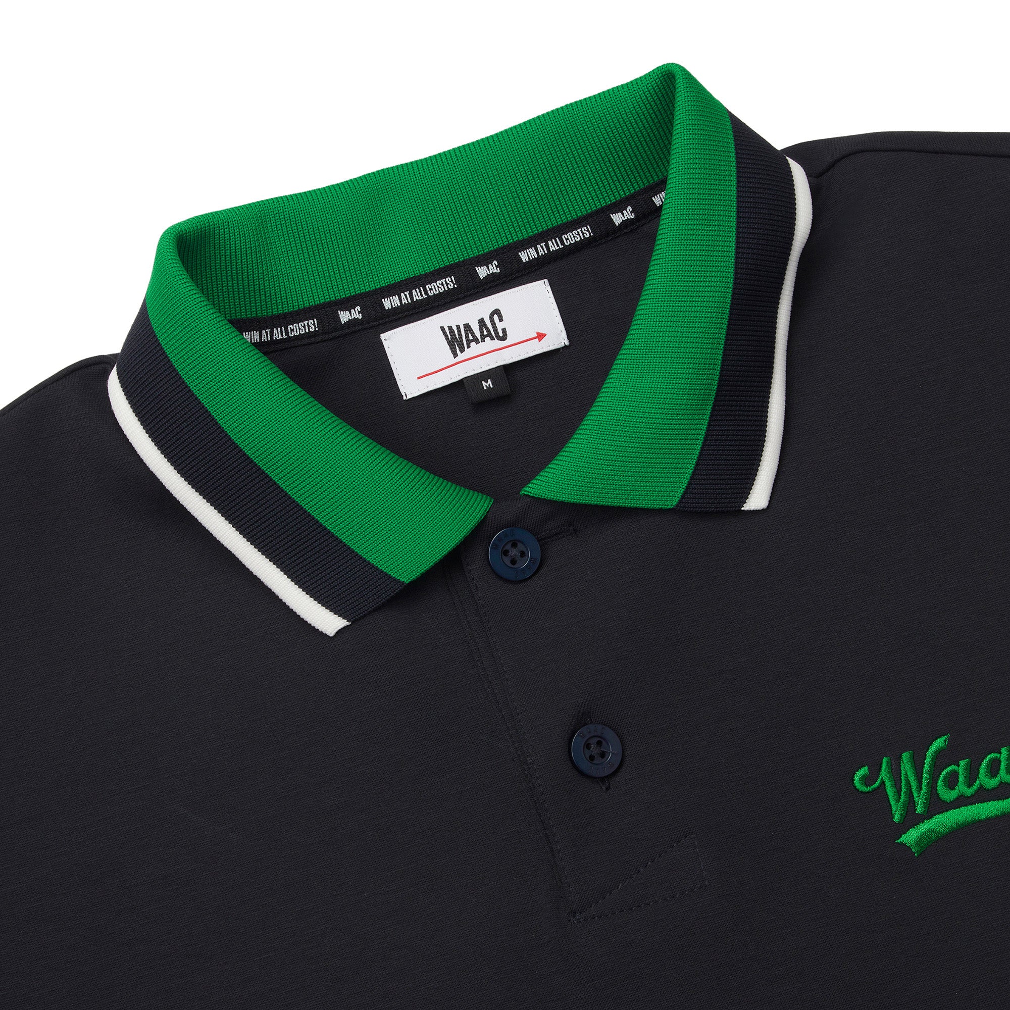 MEN BUCKET WAACKY ライトストレッチポンチポロシャツ ネイビー