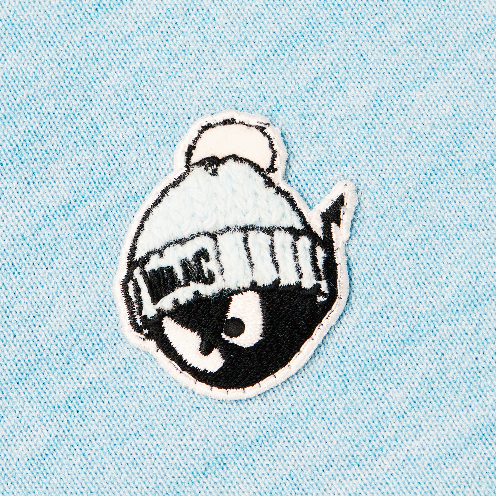 WOMEN ダブルフェイススウェットライクニットプルオーバー ライトブルー