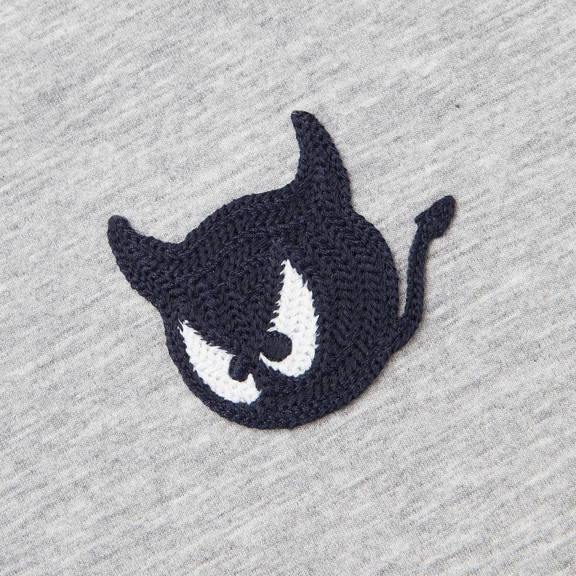 MEN ダンボールニットスポーティーハーフジップ グレー