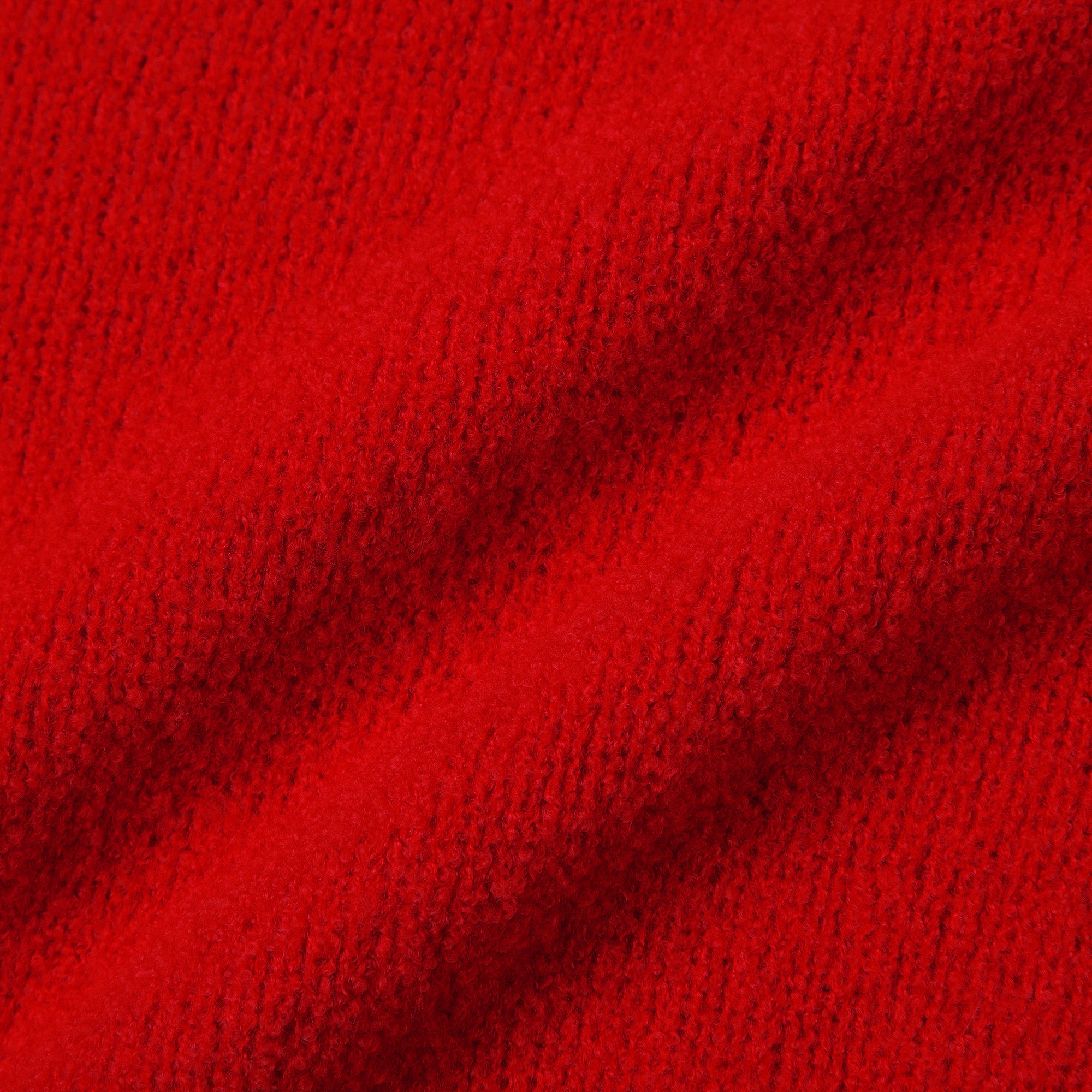 WAAC ボアニット セーター レッド サイズ2 WOMEN ブークレカラーニット レッド