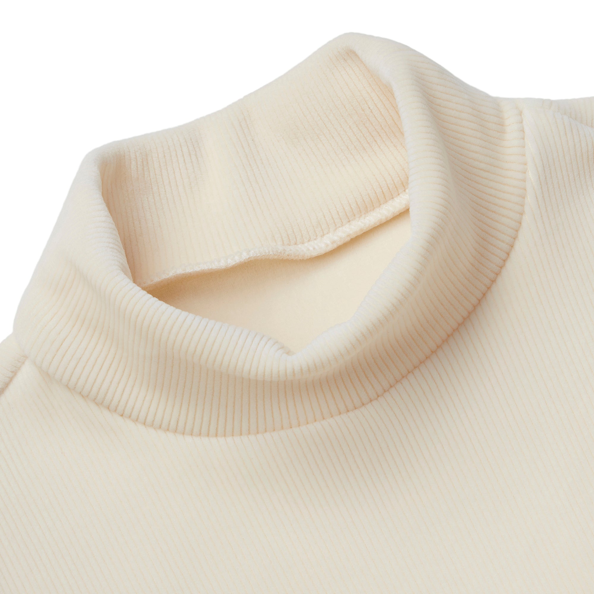 WOMEN コーデュロイフリースモックネック アイボリー