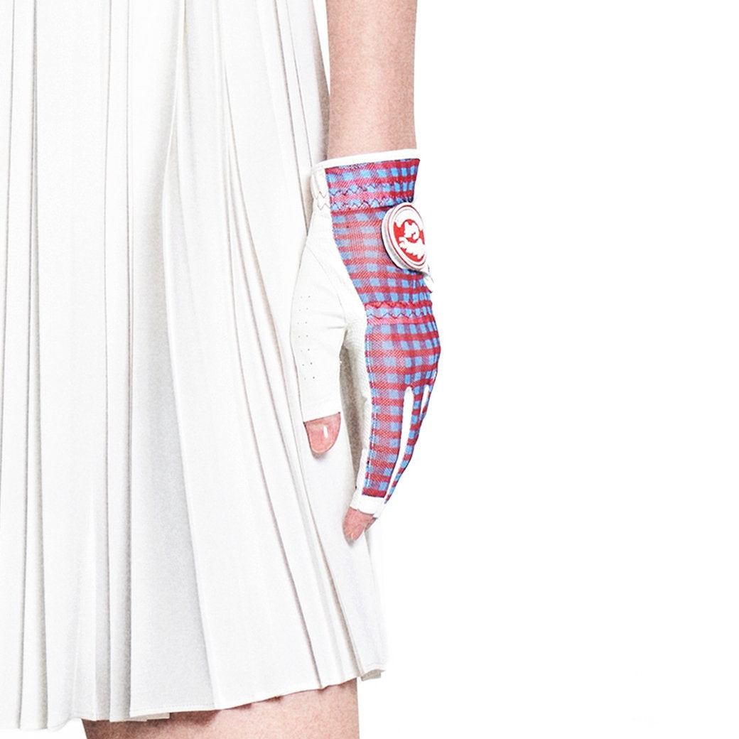WOMEN メッシュミックスグローブ レッド