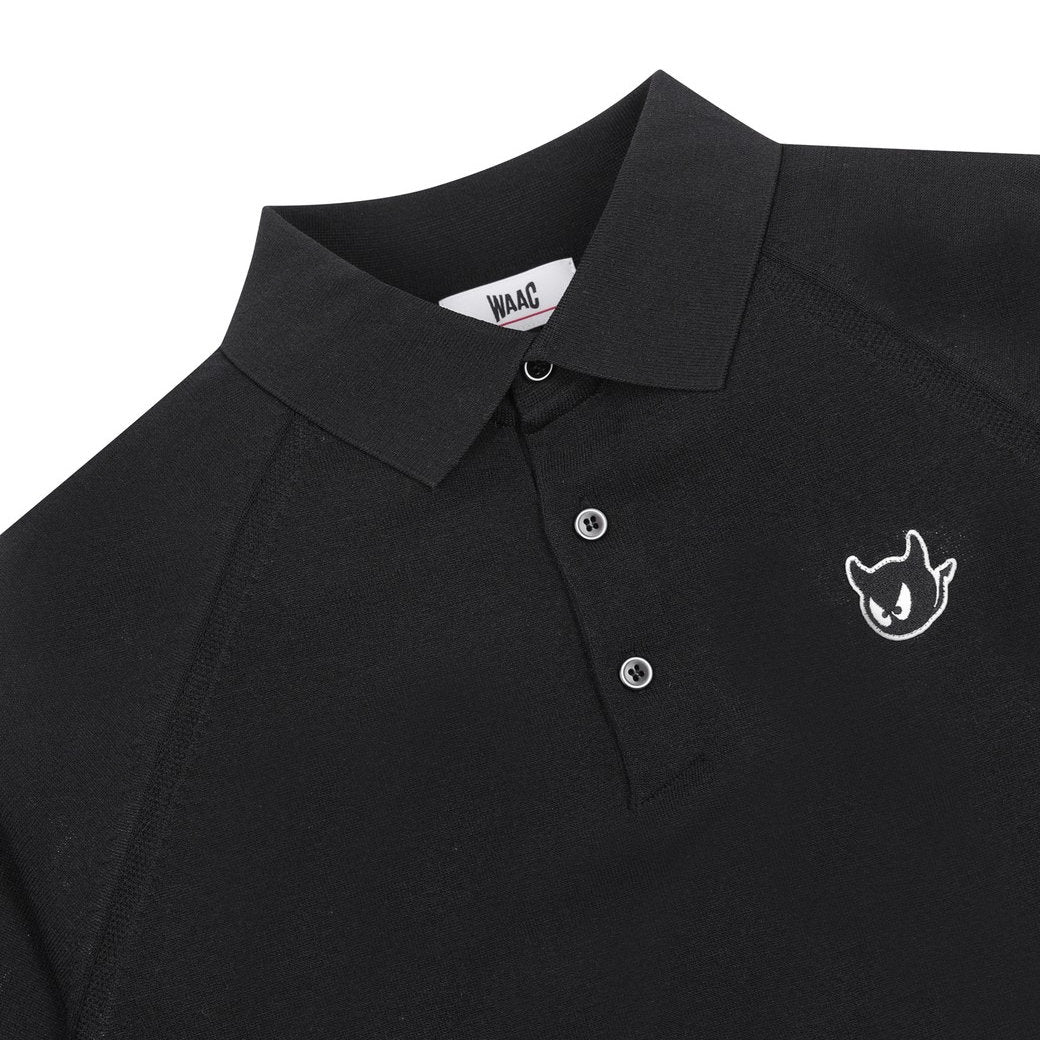 【25SS 新作｜WEB限定】MEN ホールガーメントニットポロ ブラック