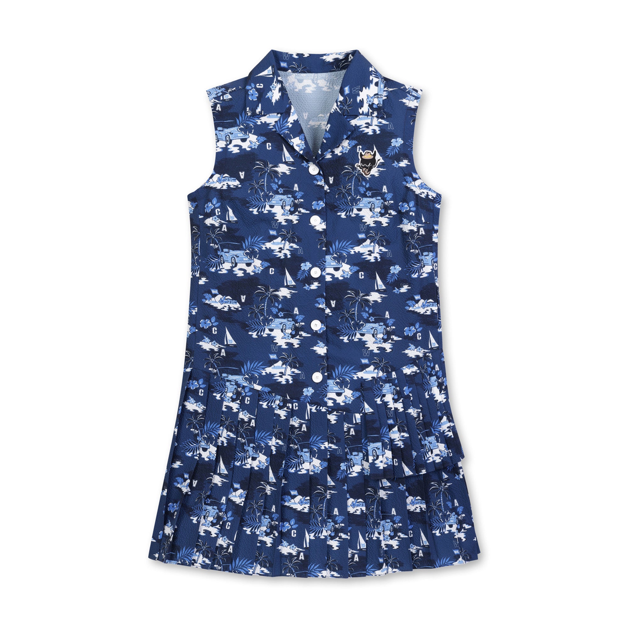 【25SS 新作｜WEB限定】WOMEN シアサッカーワンピース ネイビー