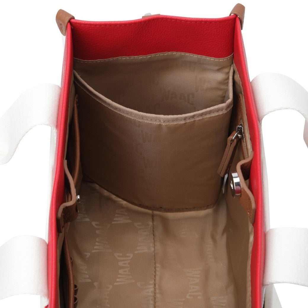 UNISEX PUレザー 2WAYカートバッグ レッド