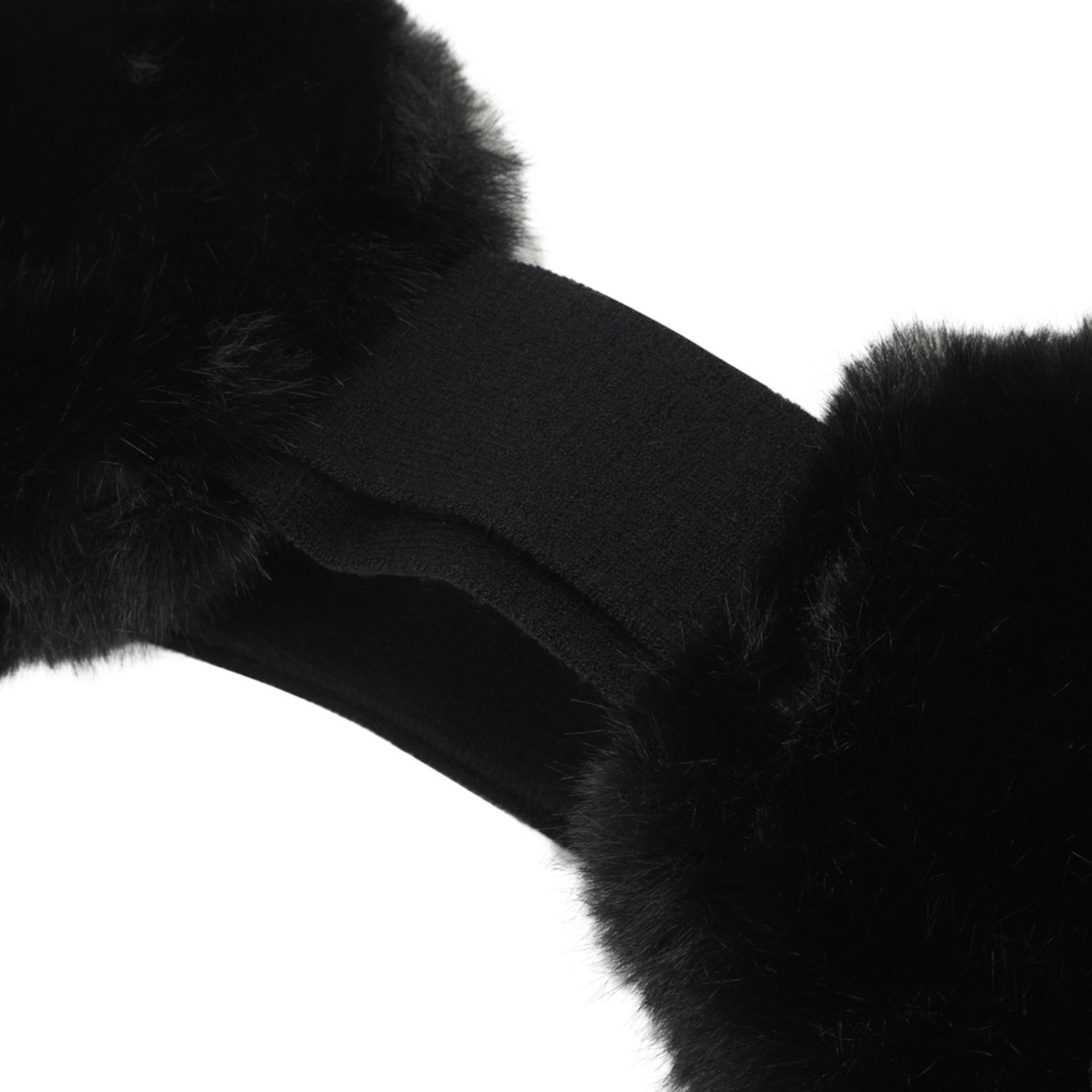 WOMEN ファーイヤーウォーマー ブラック