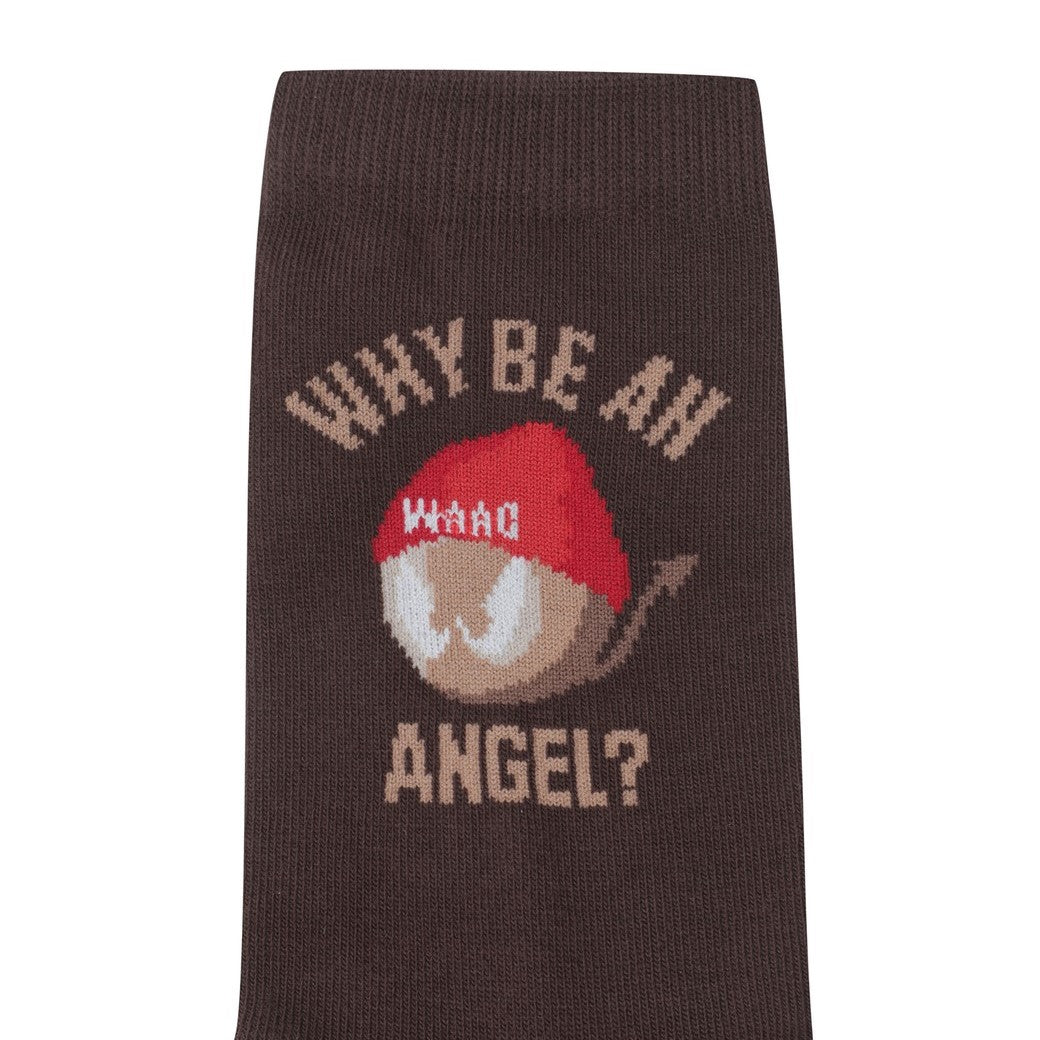 WOMEN BEANIE WAACKYソックス ブラウン