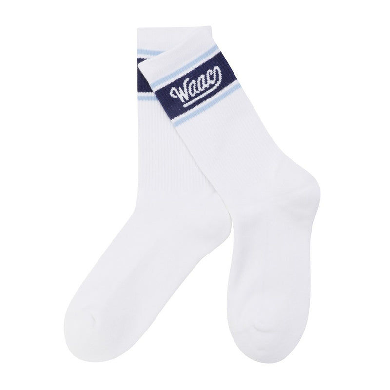 UNISEX カラーロゴ ミドルソックス ブルー