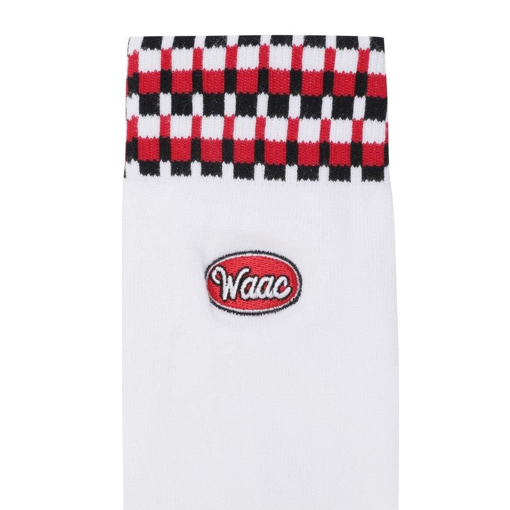 WOMEN シーズンパターン ミドルソックス ホワイト