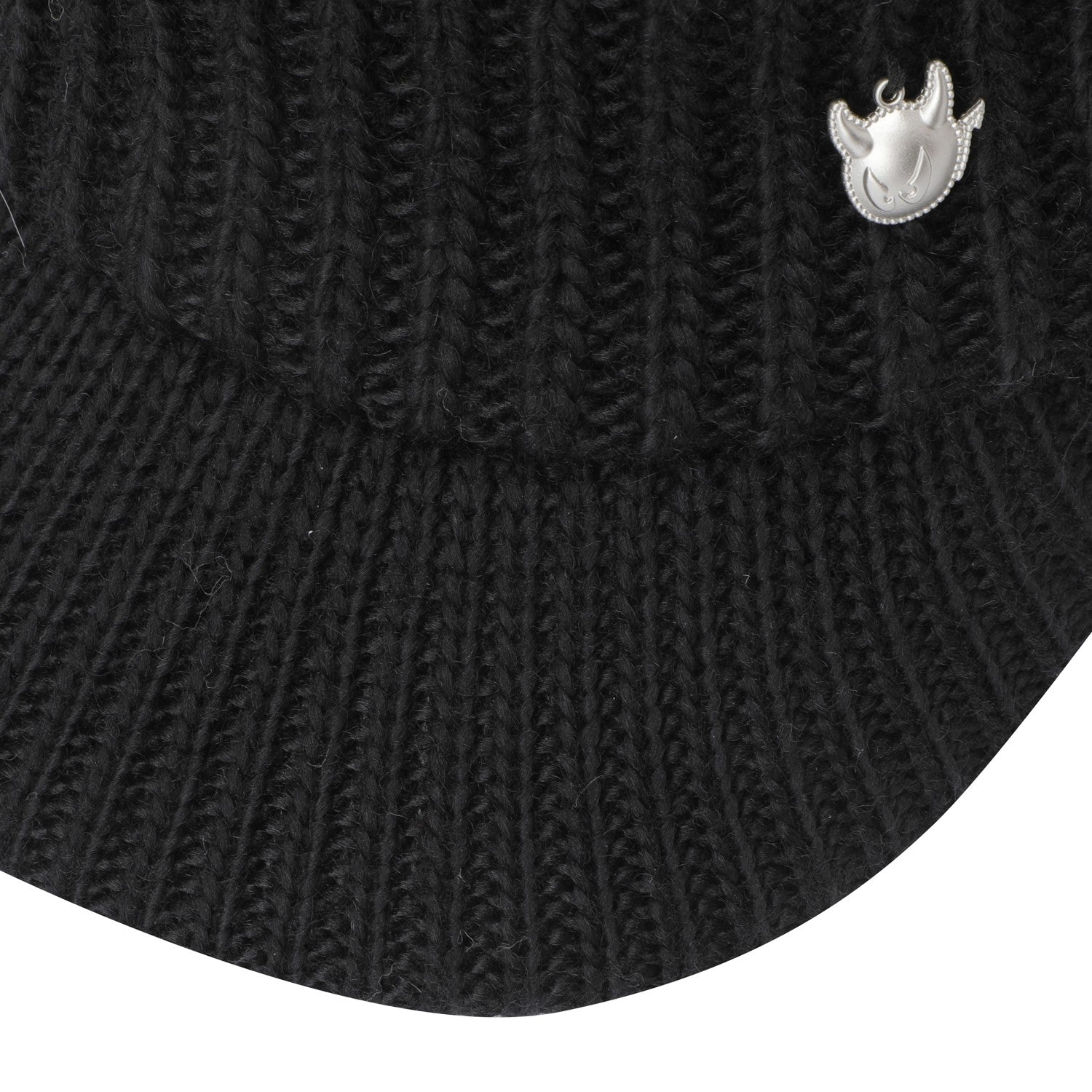 WOMEN ポンポンニットハット ブラック