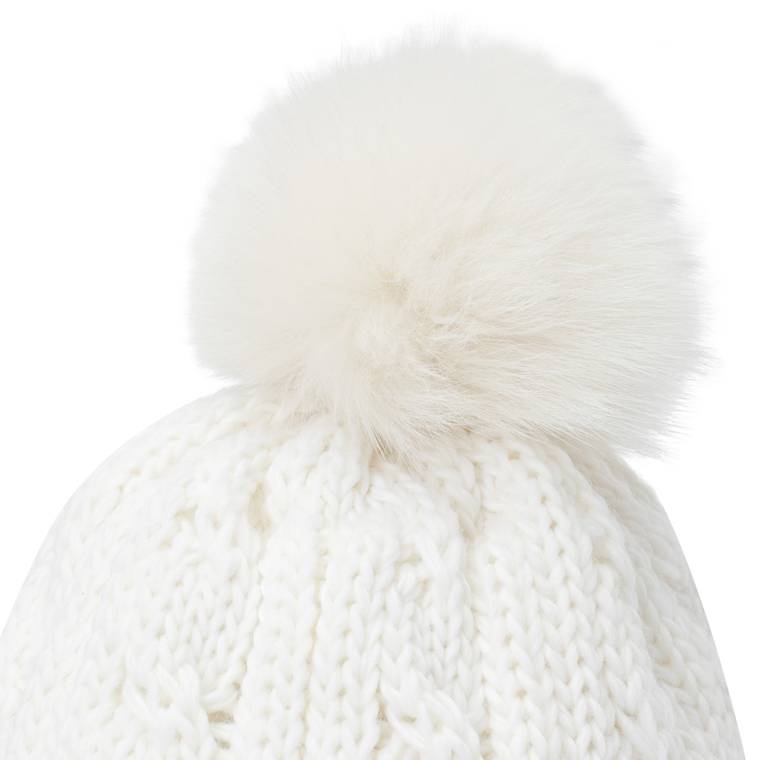 WOMEN ポンポンニットハット アイボリー