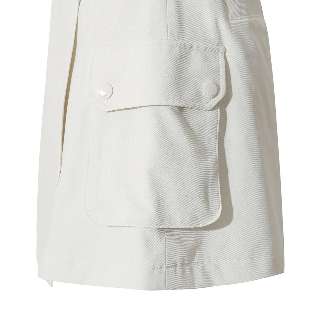 ワックWAACのフレアショートパンツ白 WAAC X JONES】WOMEN プリーツショートパンツ ホワイト