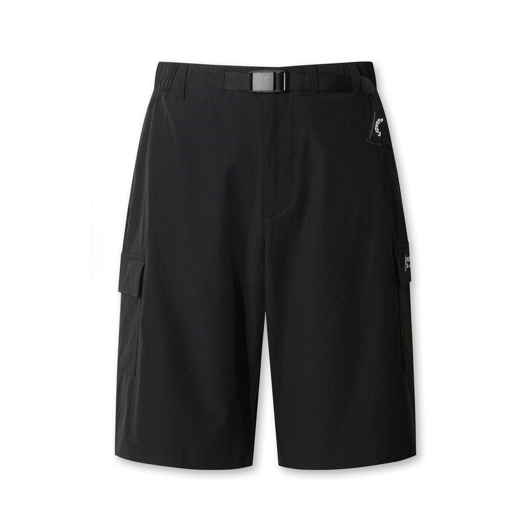 MEN ベルト付き カーゴショートパンツ ブラック