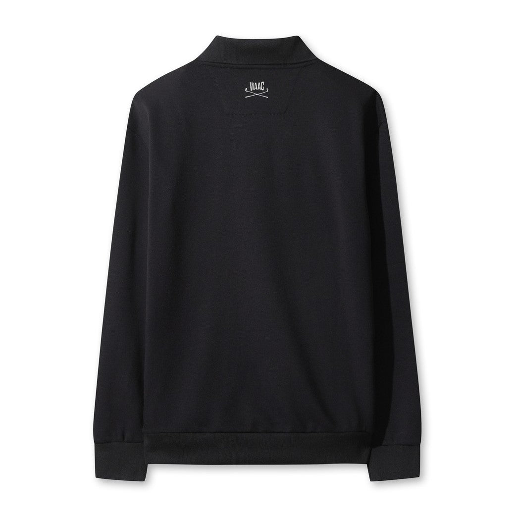 【WAAC X JONES】MEN スウェットポロシャツ ブラック