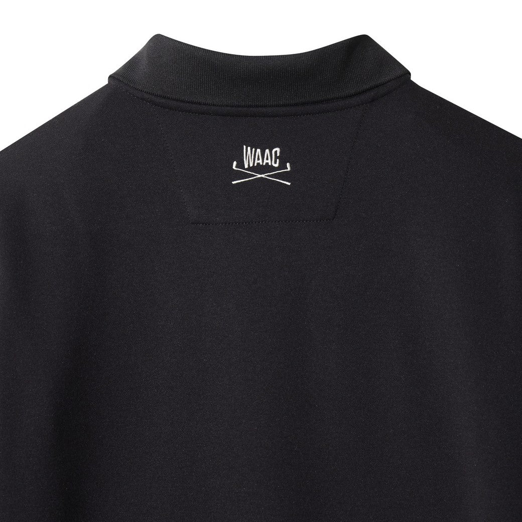 【WAAC X JONES】MEN スウェットポロシャツ ブラック