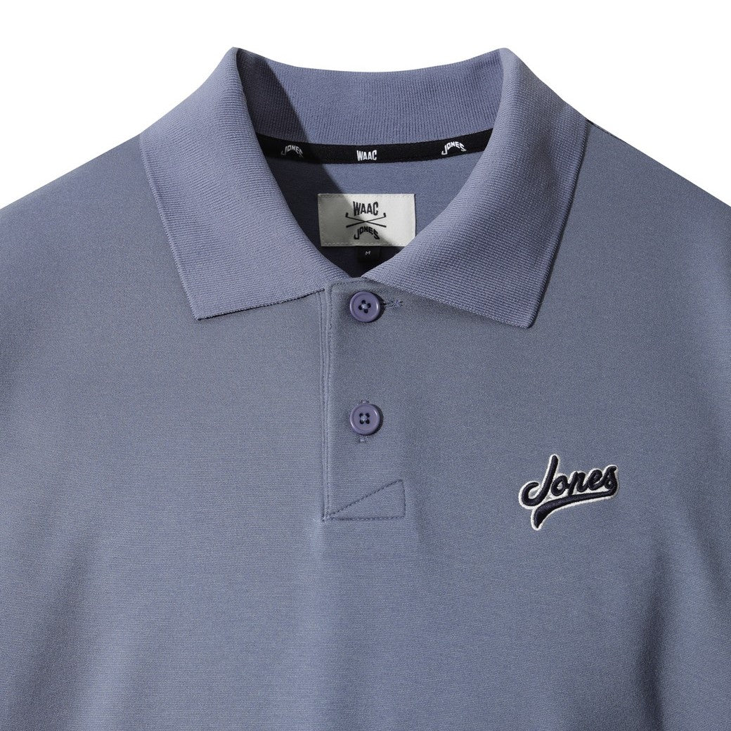 【WAAC X JONES】MEN スウェットポロシャツ サックスブルー