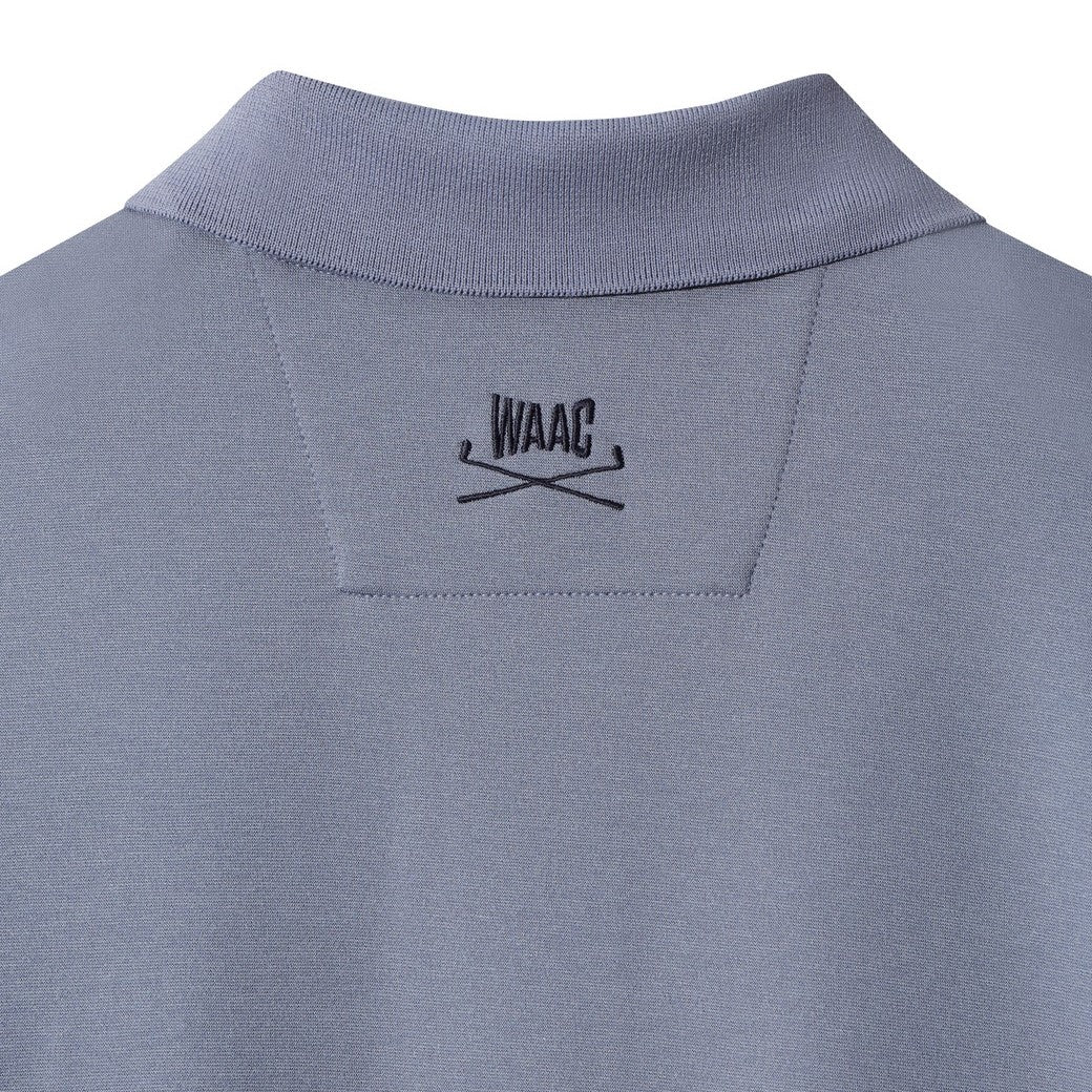 WAAC X JONES】MEN スウェットポロシャツ サックスブルー