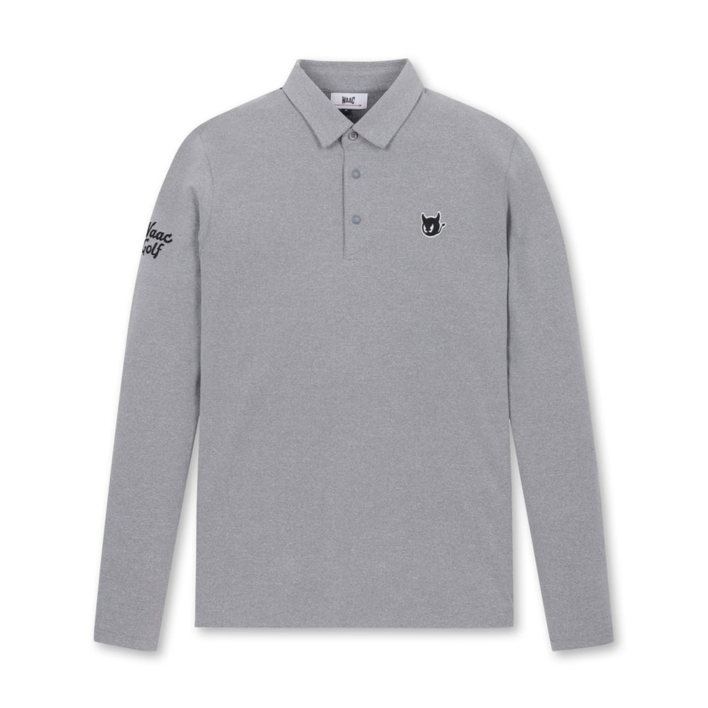 24AW】MENS ベーシック長袖ポロシャツ グレー/072344010