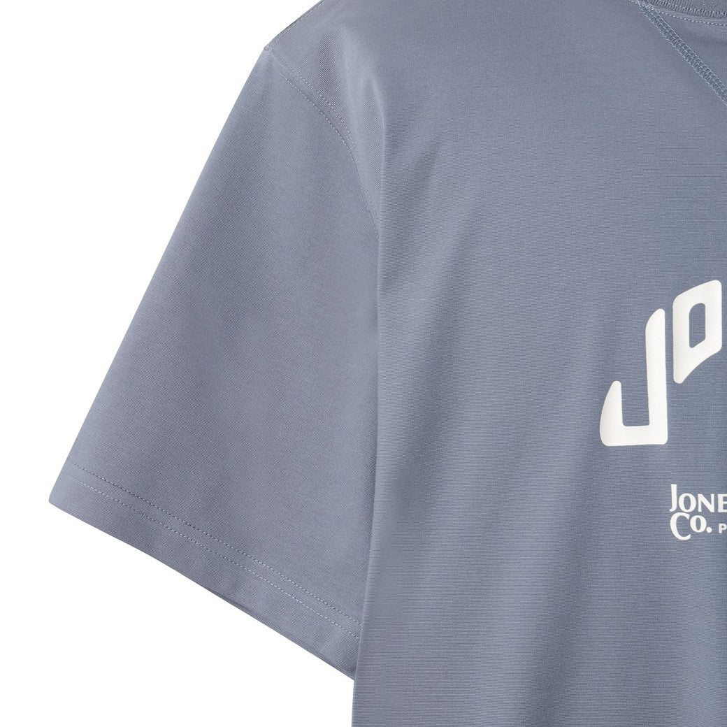 WAAC X JONES】MEN ロゴクルーネックTシャツ サックスブルー