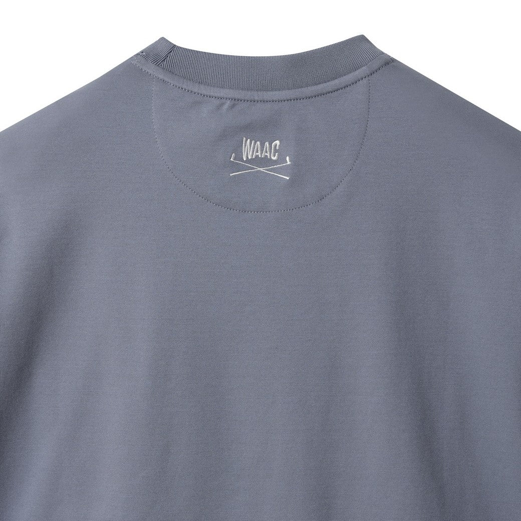 【WAAC X JONES】MEN ロゴクルーネックTシャツ サックスブルー