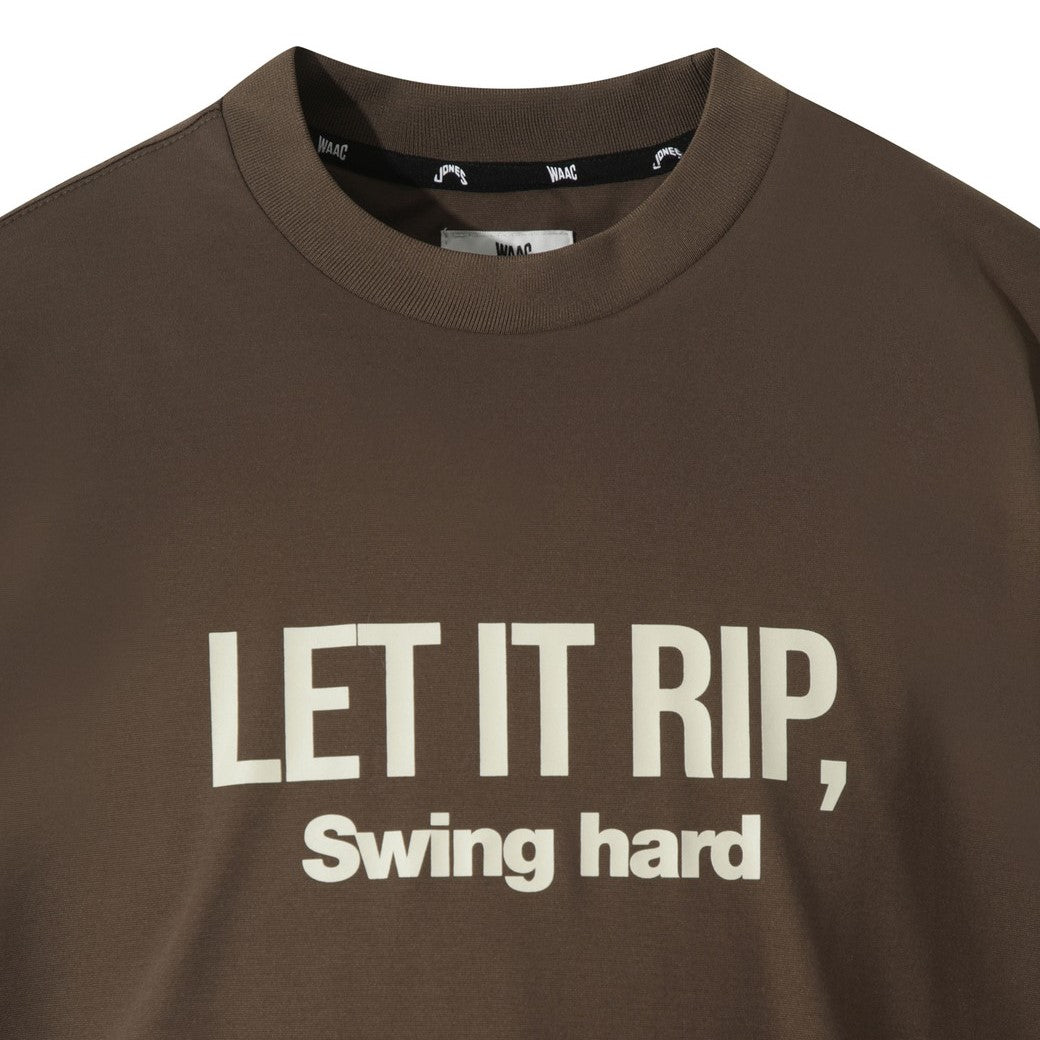 WAAC X JONES】MEN グラフィッククルーネックTシャツ ブラウン