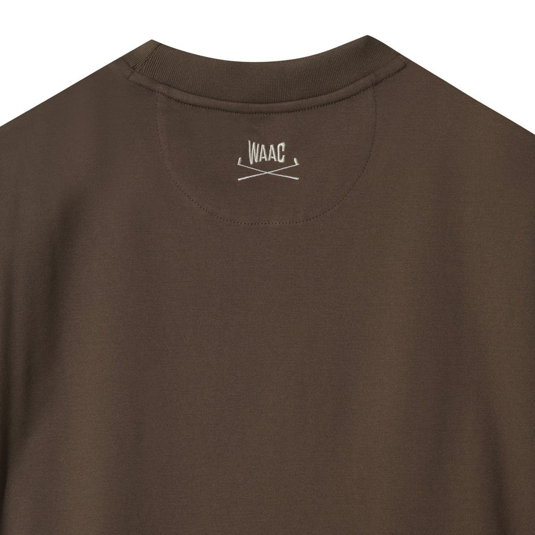 【WAAC X JONES】MEN グラフィッククルーネックTシャツ ブラウン