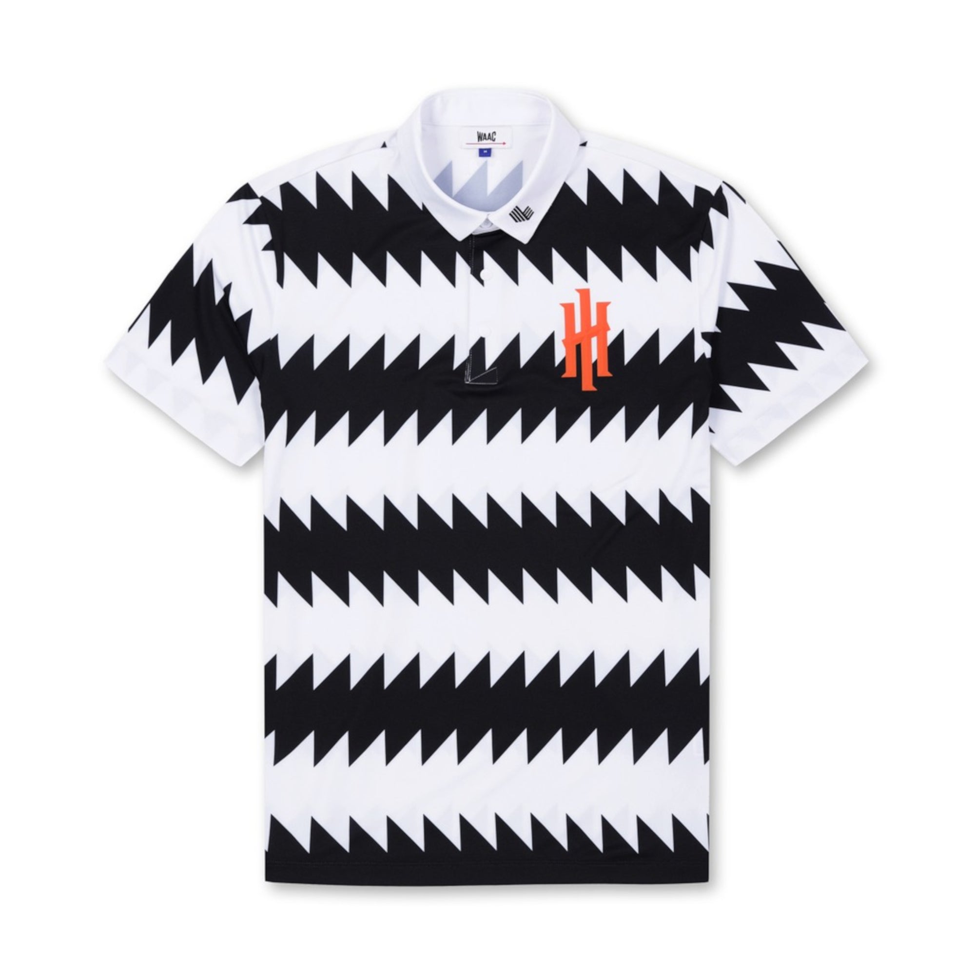 【24AW】MENS ZIGZAG ストライプポロ ブラック/072342043