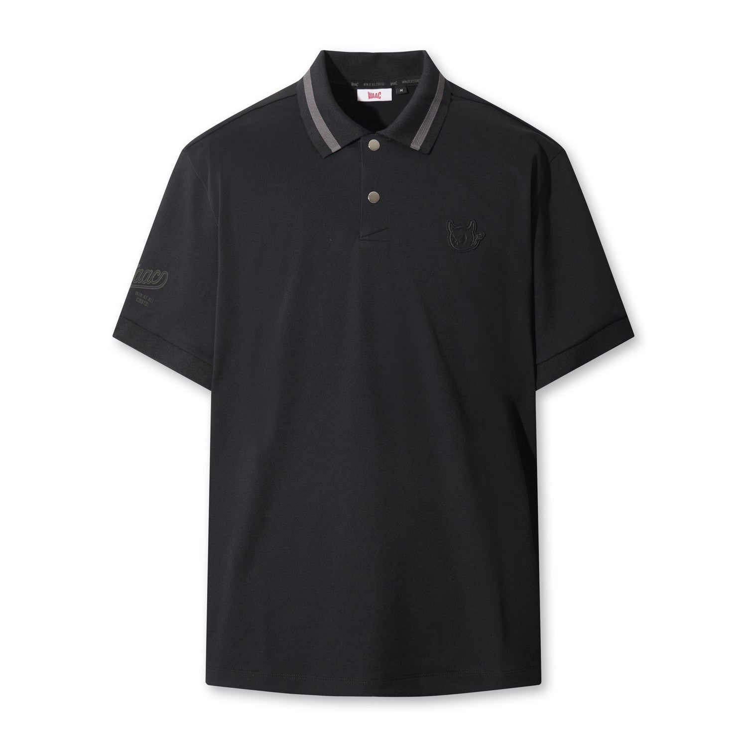 MEN カラーポイントポロシャツ ブラック
