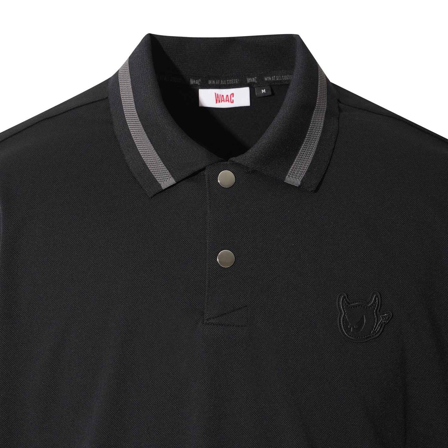 MEN カラーポイントポロシャツ ブラック