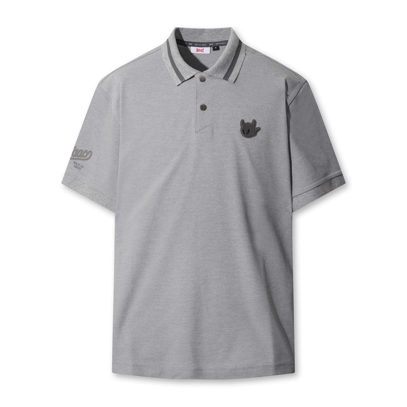 MEN カラーポイントポロシャツ グレー