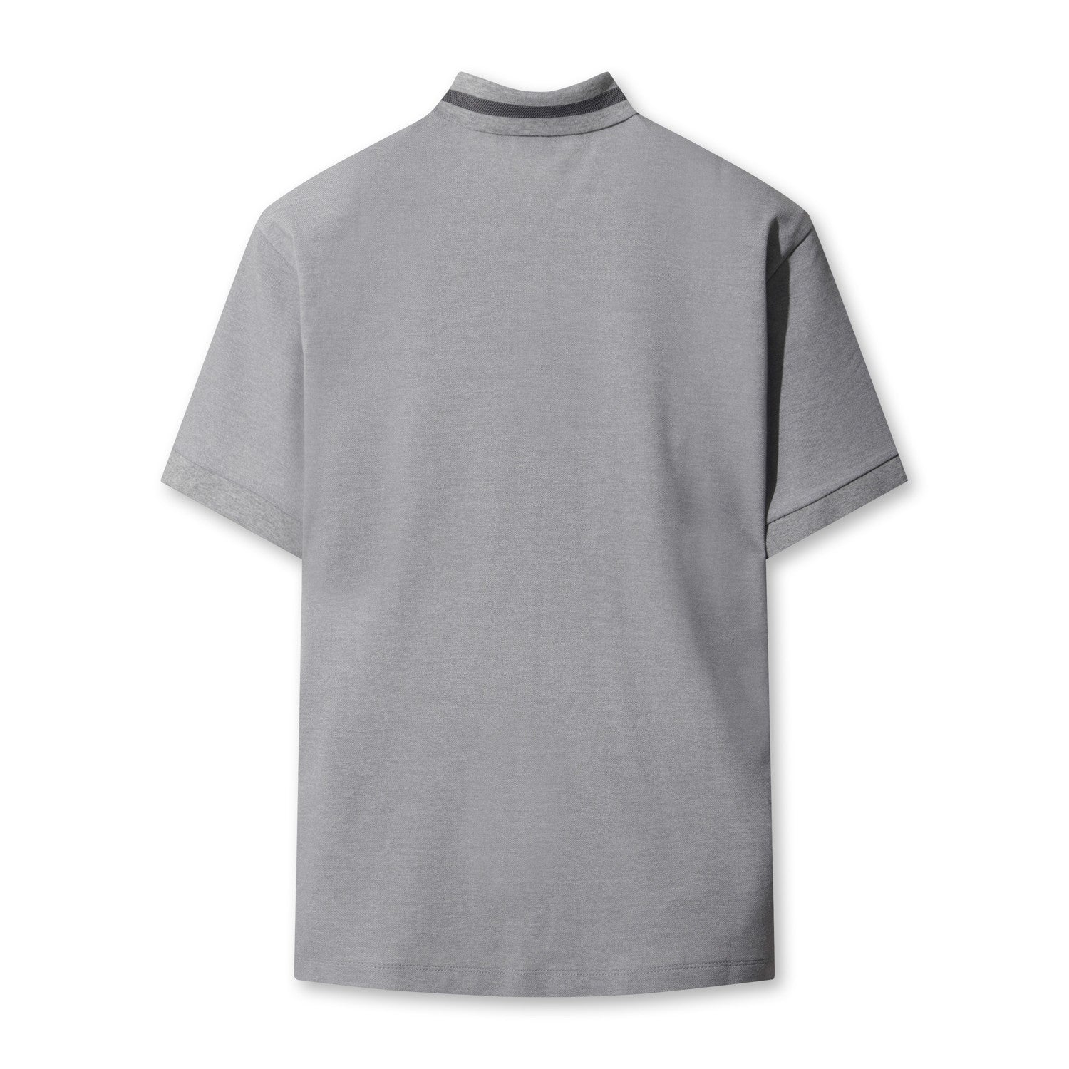 WHIMSY グレー ポロシャツ MEN カラーポイントポロシャツ グレー