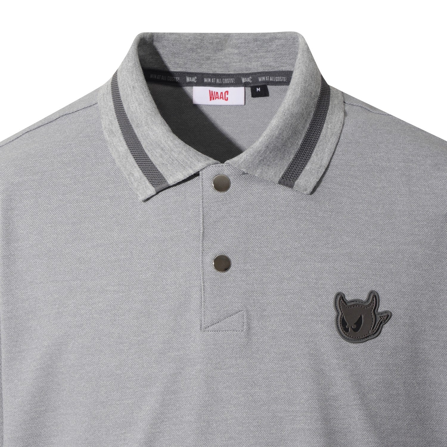 MEN カラーポイントポロシャツ グレー