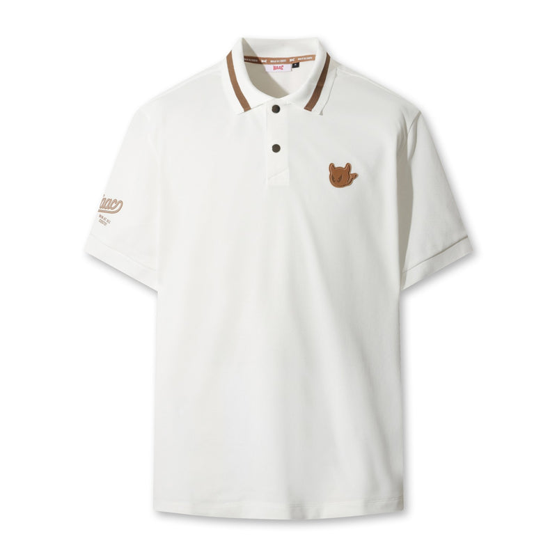 MEN カラーポイントポロシャツ ホワイト