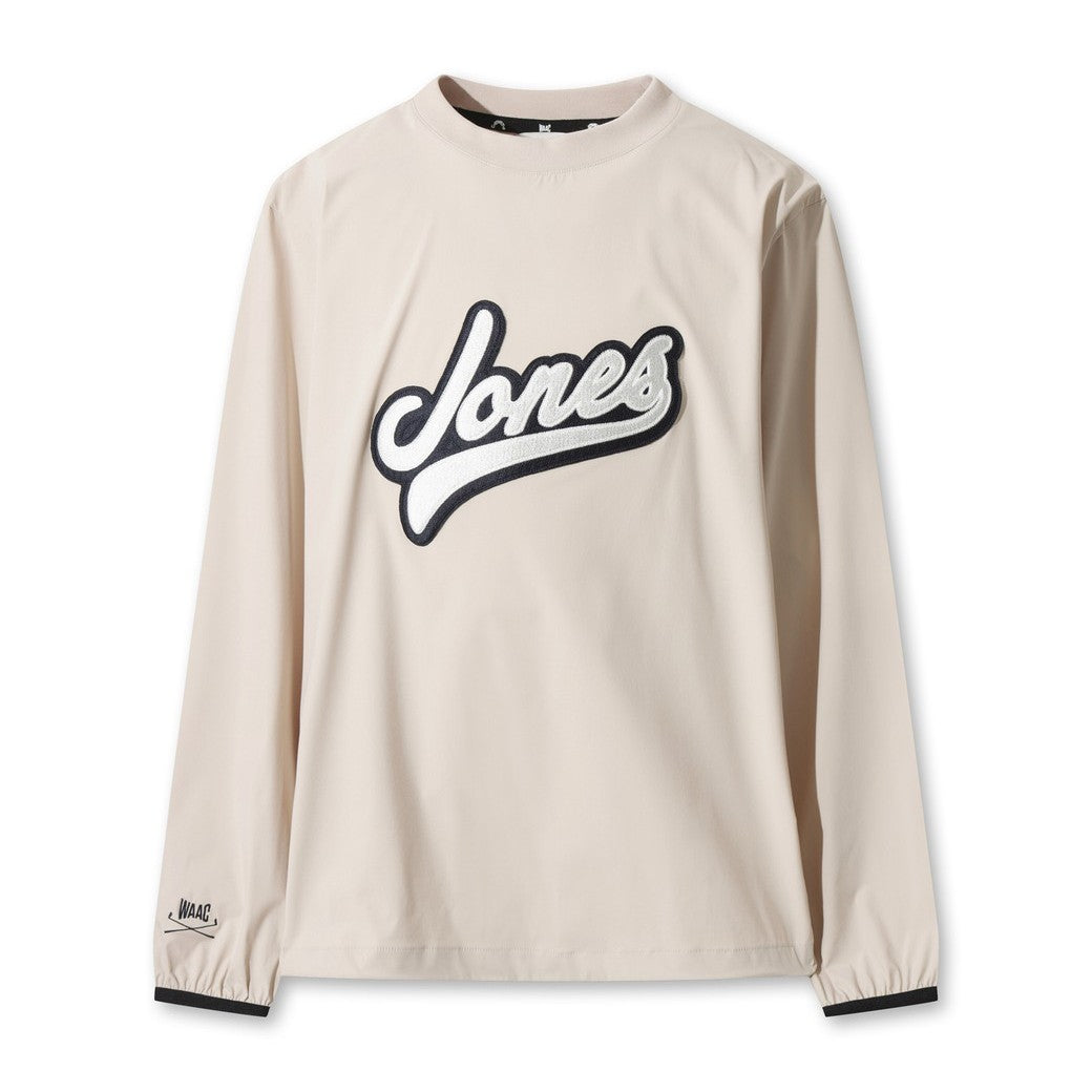 MEN カーブロゴ プルオーバー ベージュ